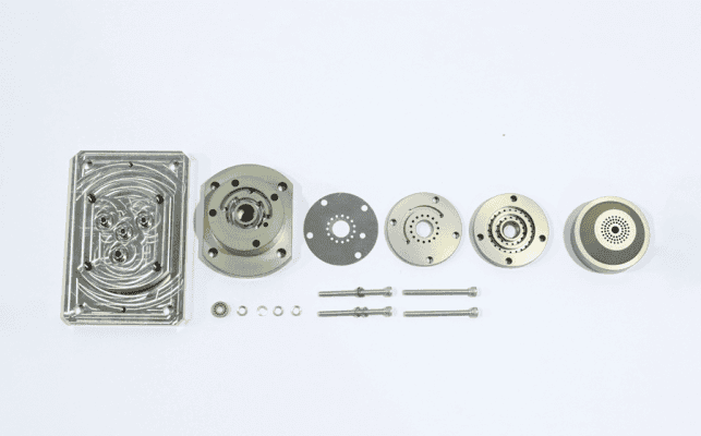 OVD Burner Parts - Disassembled state