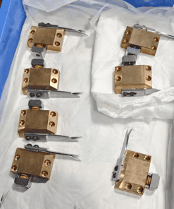 Alternative view of Optical Fiber Take-Up Winder Clamp & Cutter Assembly (Auto-Bobbin Changeover Unit)