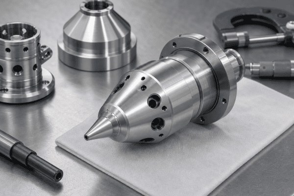 Illustration of CNC Machining Preform Burner Components for Small-Batch Production
