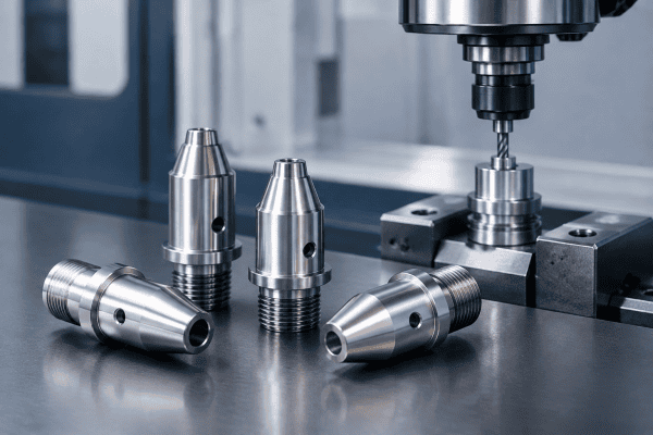 Illustration of CNC Machining Preform Burner Components for Small-Batch Production