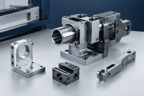 Illustration of MCVD Burner Carriage Parts: Custom Brackets, Mounts and Holders