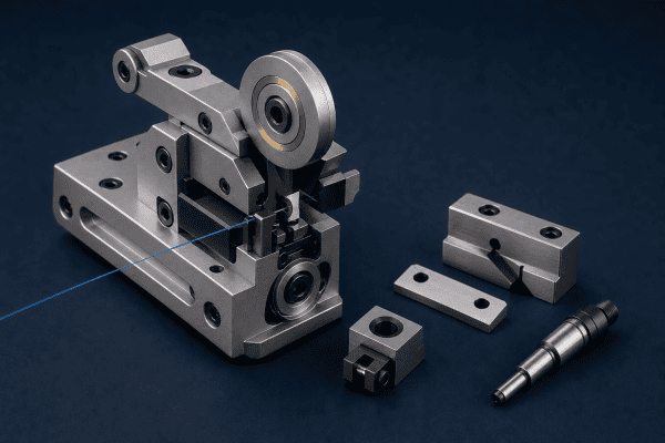 Illustration of Optical Fiber Winder Cutter Assembly Parts: Replacement Specification Guide