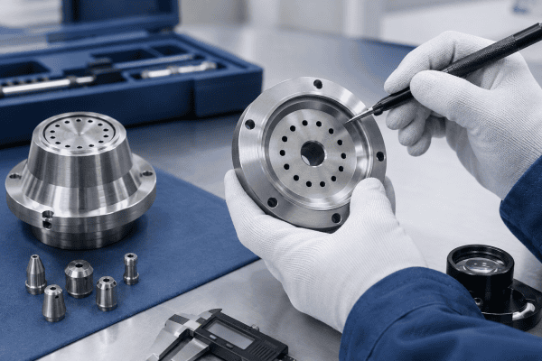 Illustration of OVD Burner Faceplate Replacement: Hole Geometry and Inspection