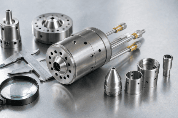 Illustration of OVD Torch Spare Parts: Individual Components or Complete Assemblies