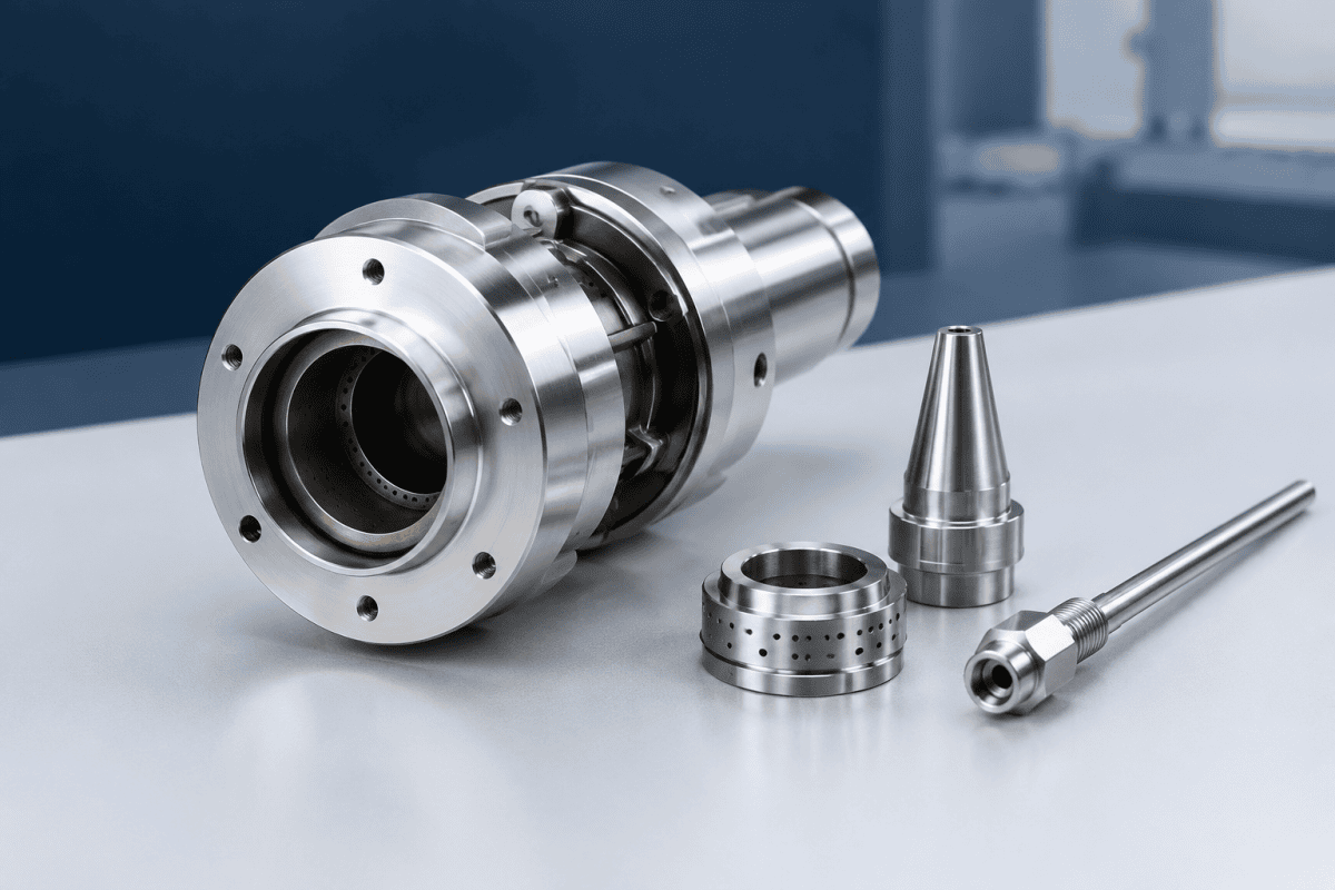 Illustration of OVD VAD MCVD Burner Parts: Which Components Need Separate Specifications