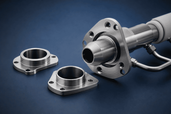 Illustration of Preform Burner Mounting Flanges and Custom Burner Adapters