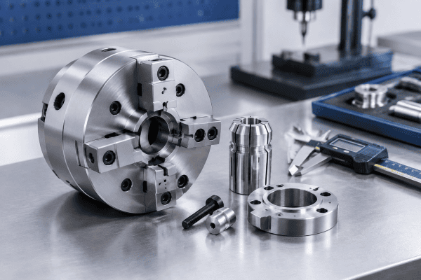 Illustration of Preform Lathe Chuck Components: Custom Machining and Workholding Checks