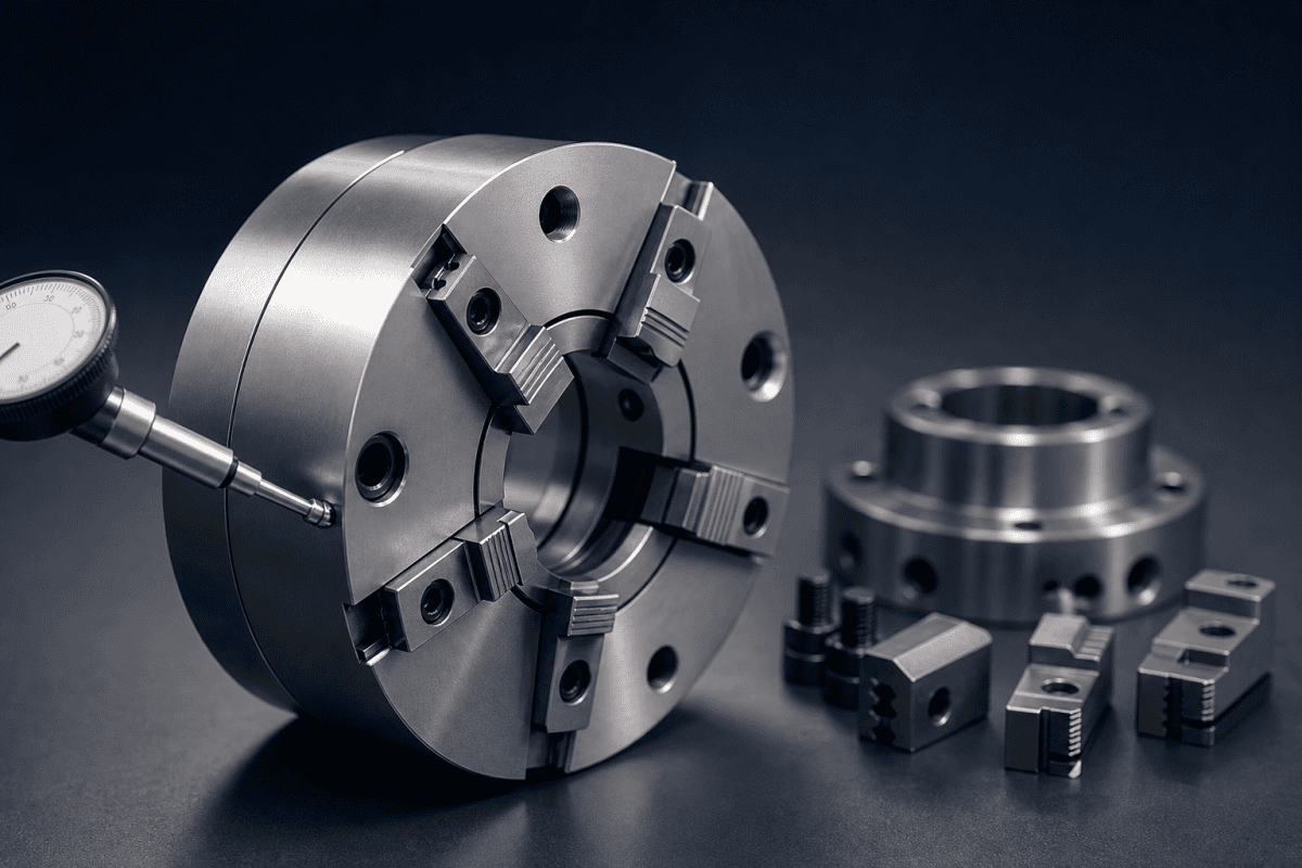 Illustration of Preform Lathe Chuck Components: Custom Machining and Workholding Checks