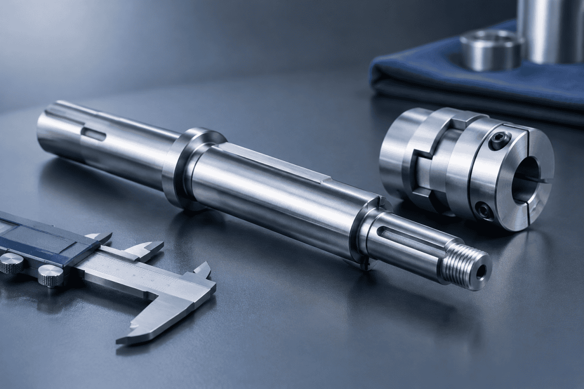 Illustration of Preform Rotation Shafts and Couplings: Dimensions to Verify Before Replacement