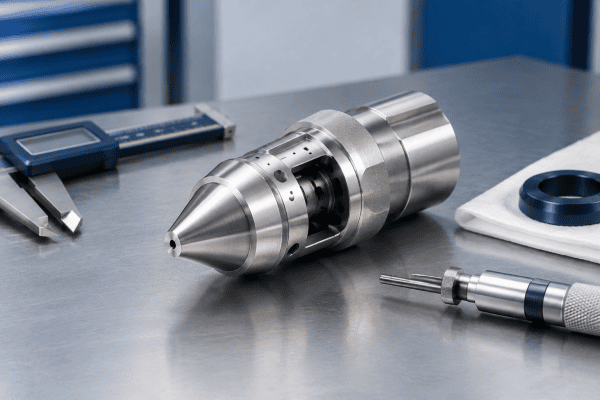 Illustration of VAD Burner Nozzle Replacement: Dimensional and Assembly Checks